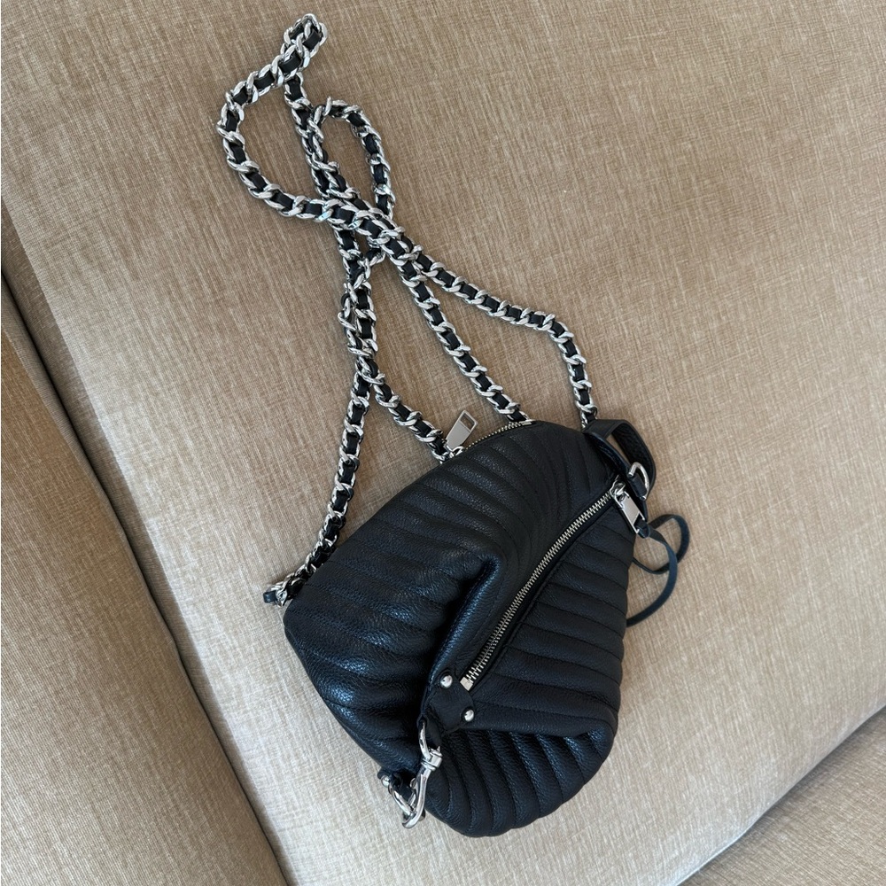 Rebecca minkoff leather chain strap backpack